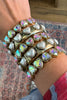 Gold Tone Pearl Heart Stretch Bracelet (EACH SOLD SEPARATELY)
