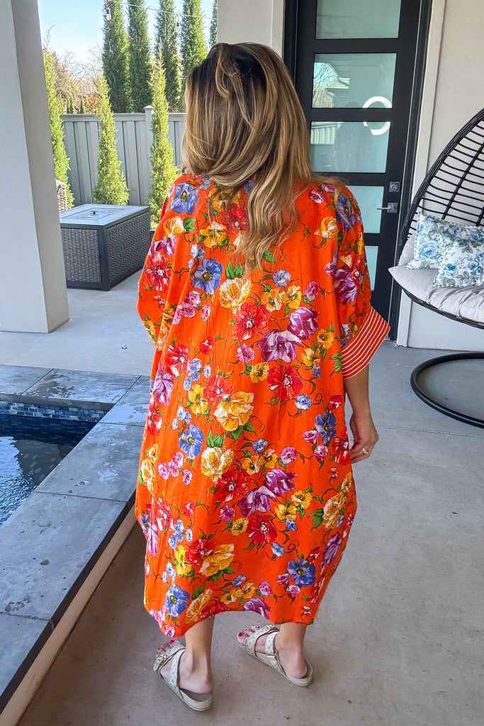 Wander Light Maxi Beach Cover Up/Dress - 100% Cotton - Orange