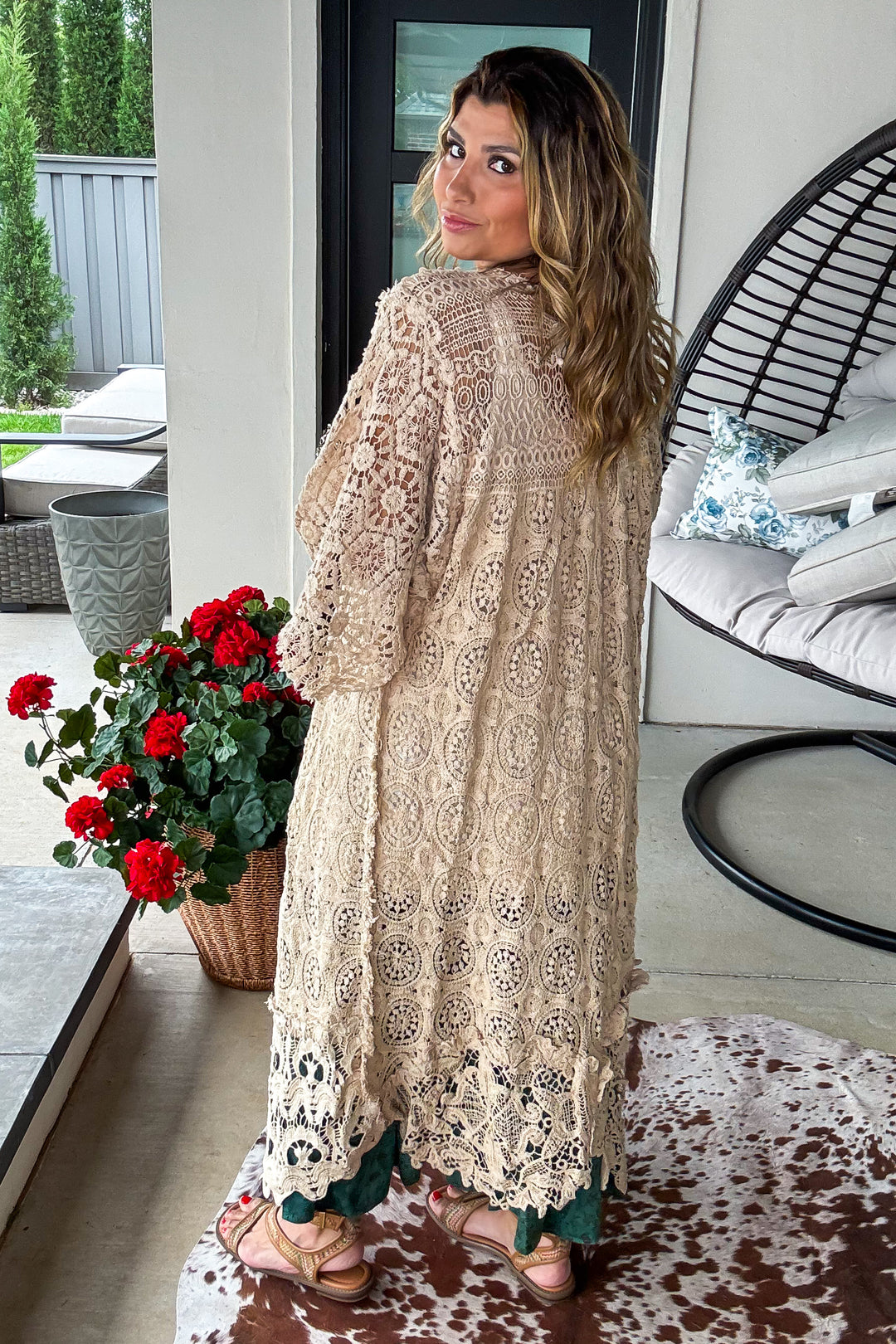 Whispering Lace Crochet Duster - 100% COTTON - MADE IN USA
