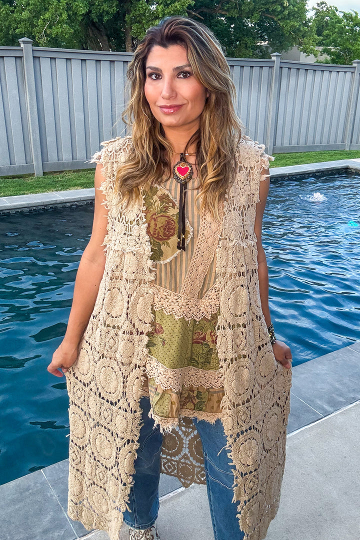 PRE ORDER:Soulful Feeling Vest Duster - 100% COTTON - MADE IN USA