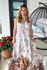 Shadded Blossom Linen Dress - 100% Linen
