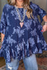 Your Love Awakens Me Oversized Tunic - Navy