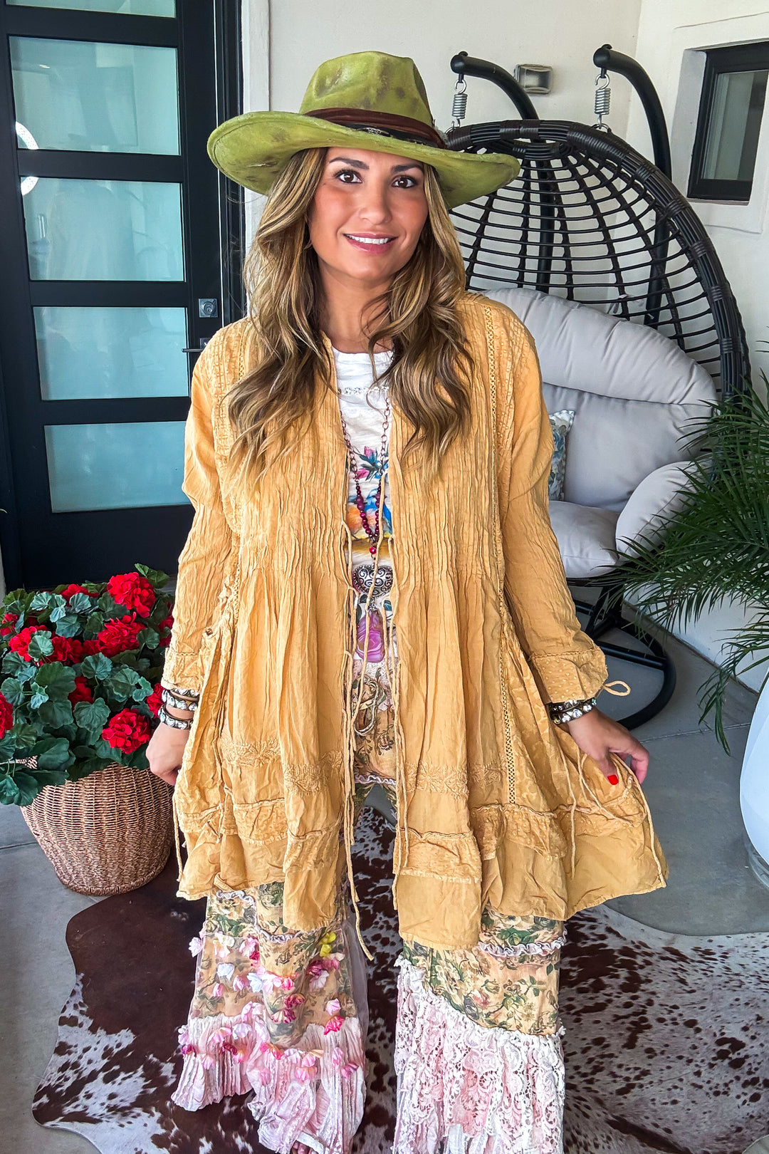 Well With My Soul Jacket - 100% Cotton - Mustard