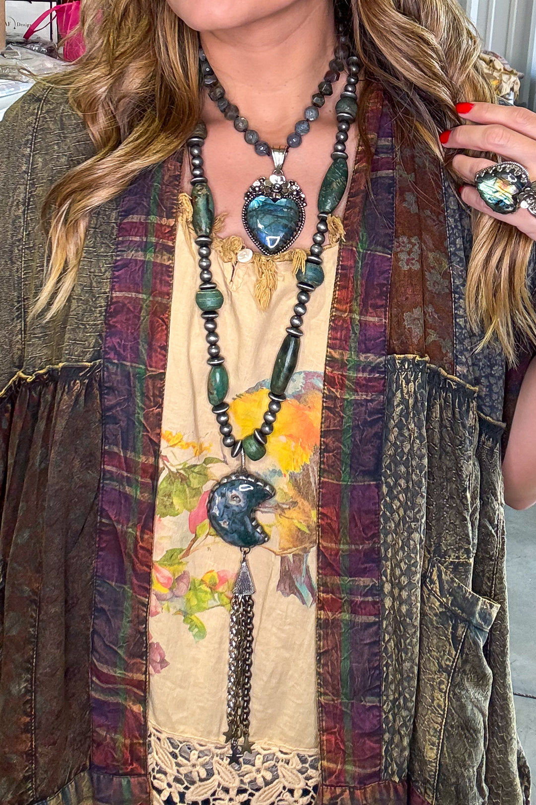 Boho Desert Shrug Kimono - Amber