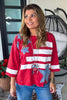 Homegrown Freedom Oversized Top - 100% Cotton - Red