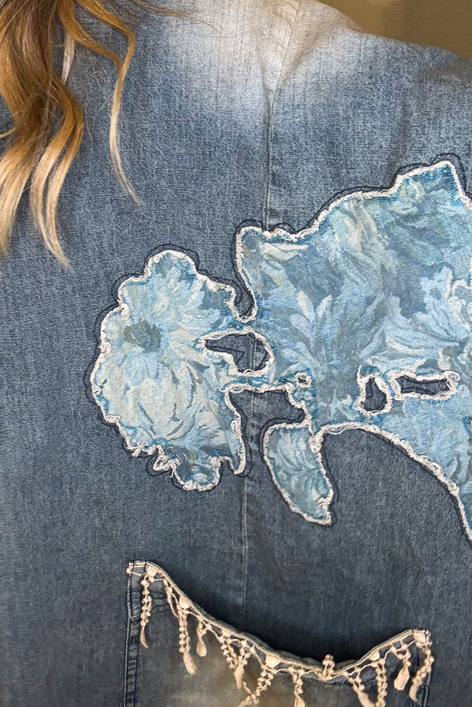 Vintage Classic Oversized Cardigan - Denim