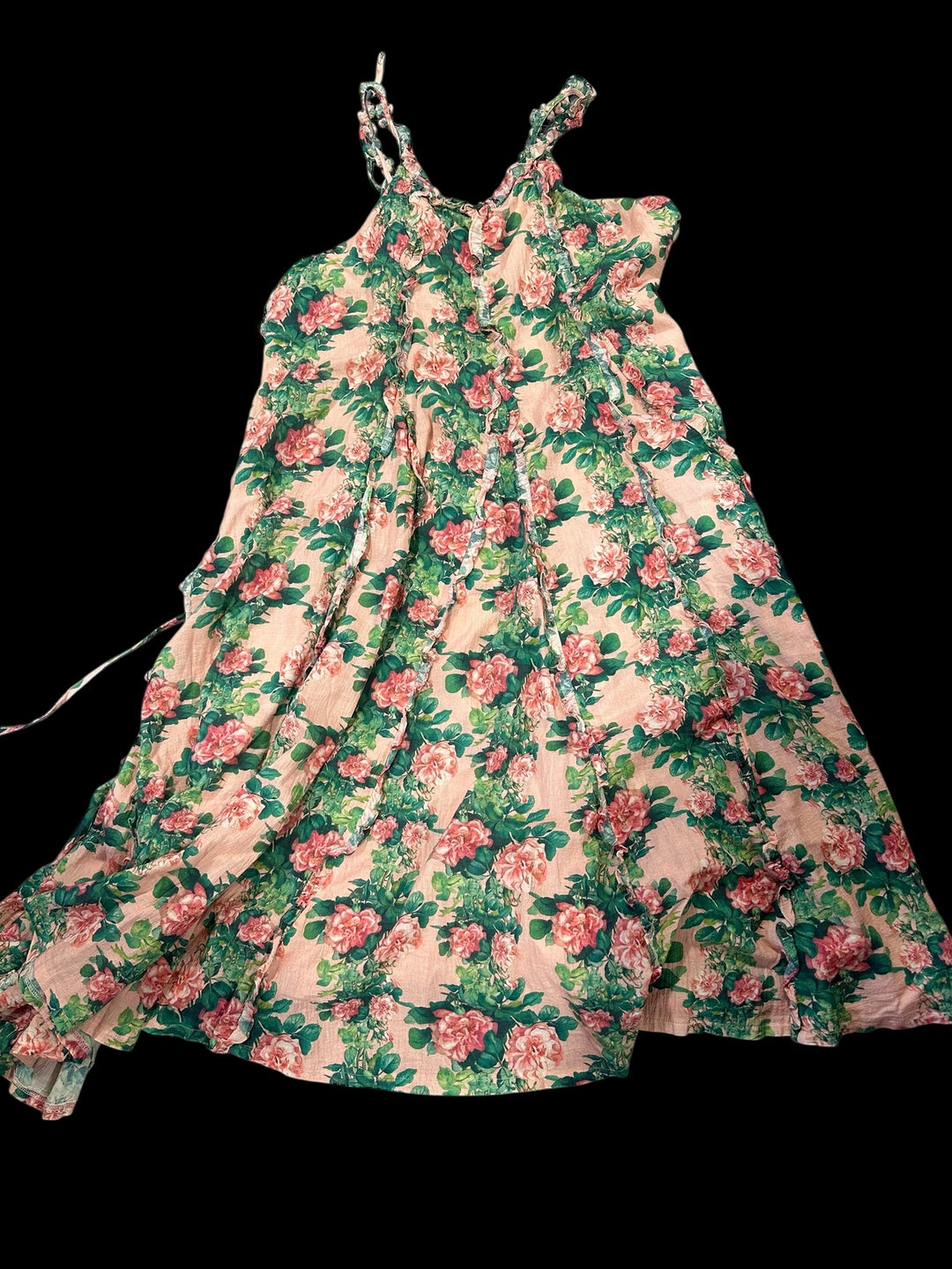 Roses and Dreams Maxi Dress - 100% Cotton - MADE IN USA