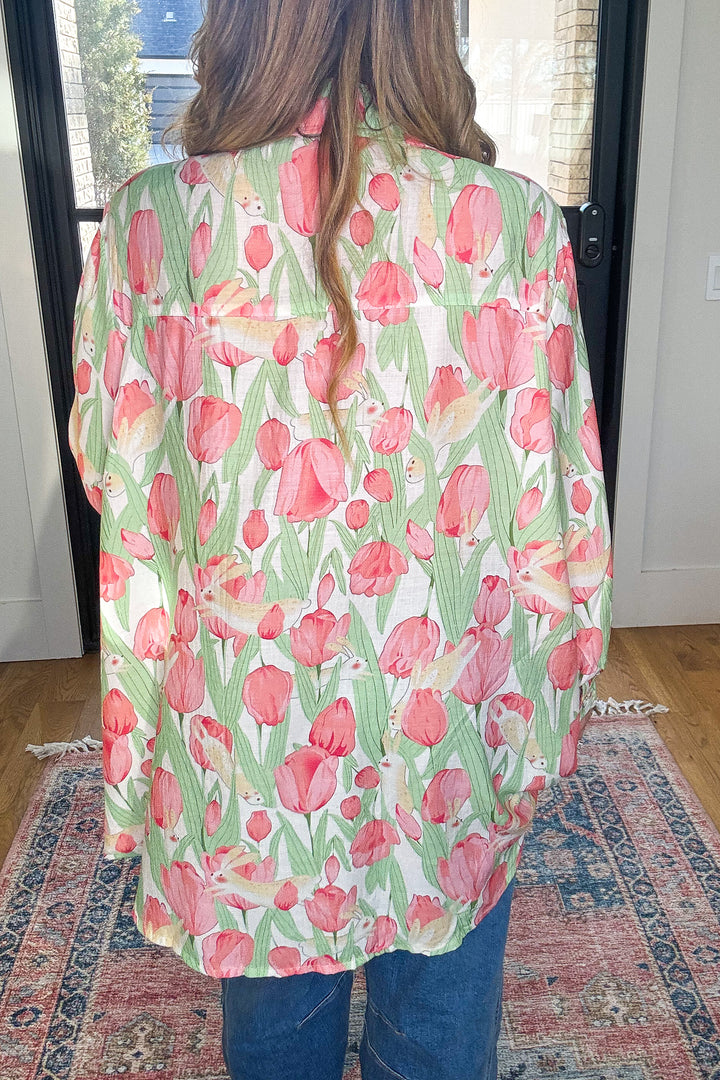 Tulip Hop Oversized Tunic - Ivory