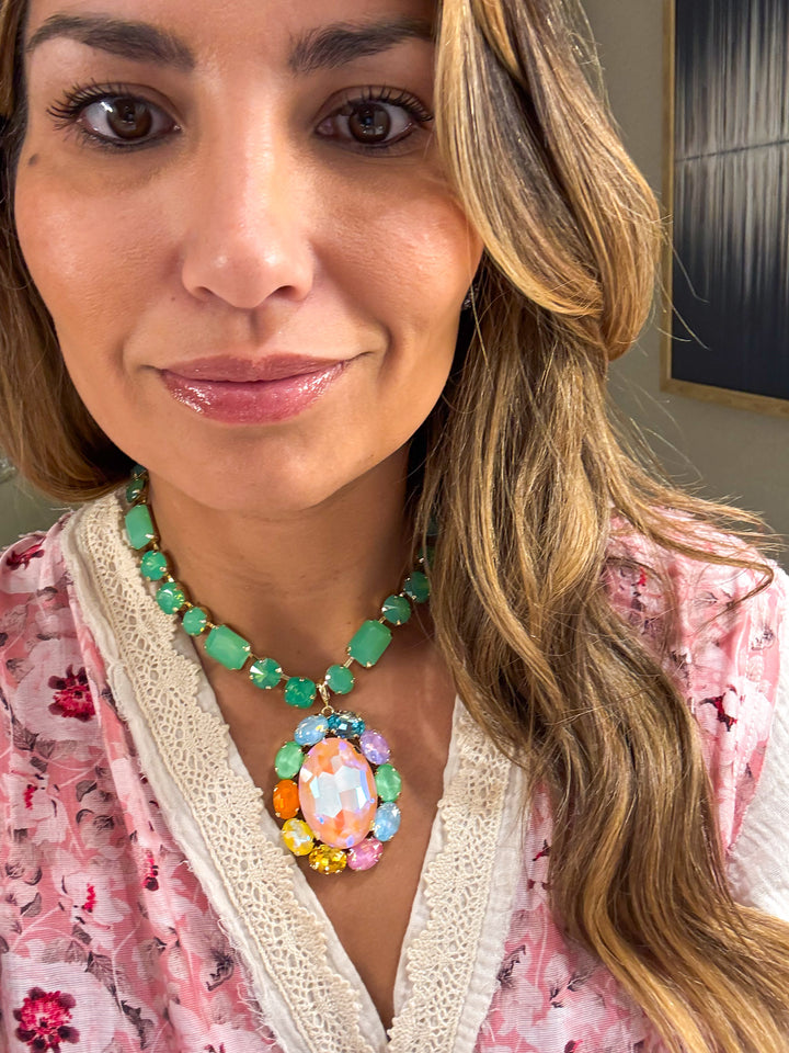 WAFA Concho Necklace - Mint