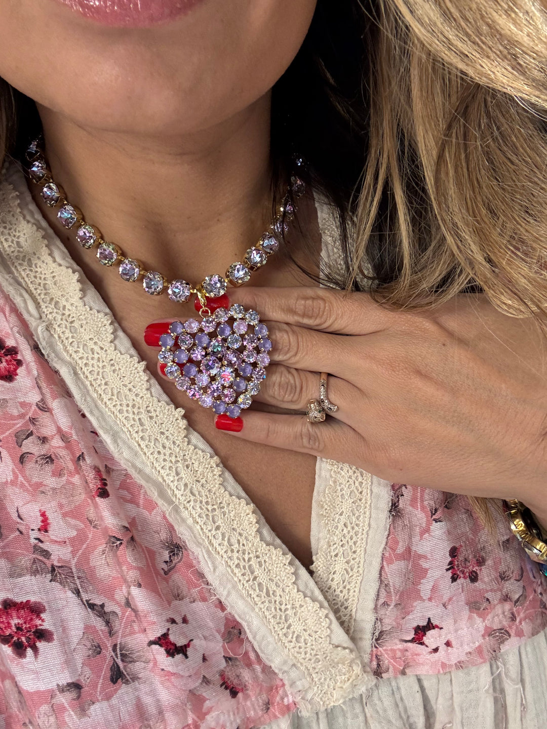 WAFA Heart Necklace - Lavender