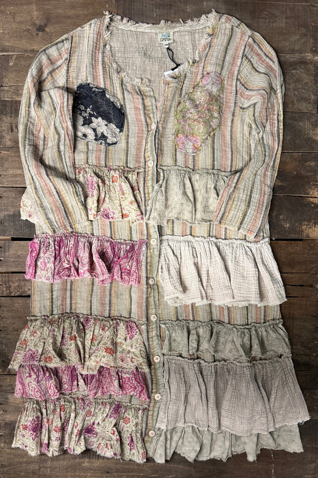 PRE ORDER: Sagebrush Trails Duster - Ruffle Striped