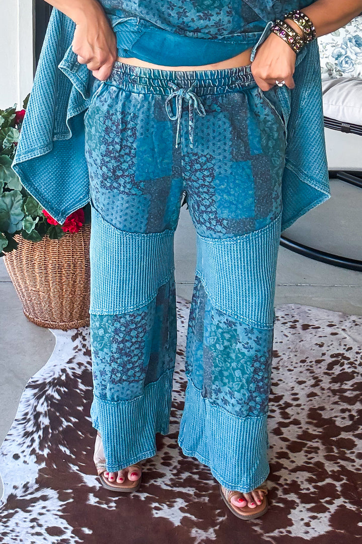 Stitch And Stroll Oversized Top - 100% Cotton - Teal