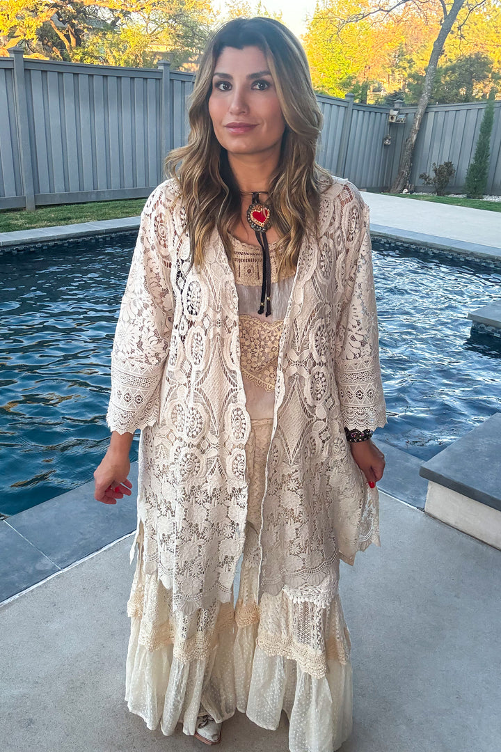 PRE ORDER: Timeless Grace Lace Duster - 100% COTTON - MADE IN USA