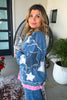 Starlit Oversized Denim Jacket - Denim