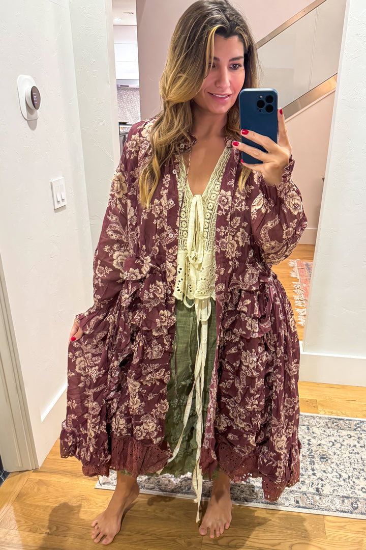 Whispering Blooms Duster - 100% Cotton