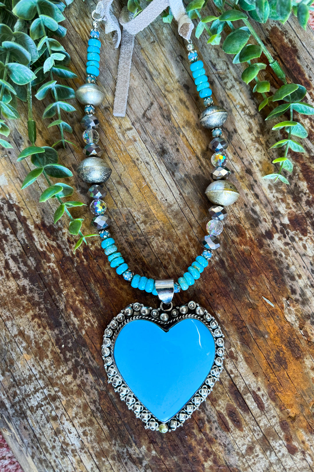 Blue Heart Artisan Necklace