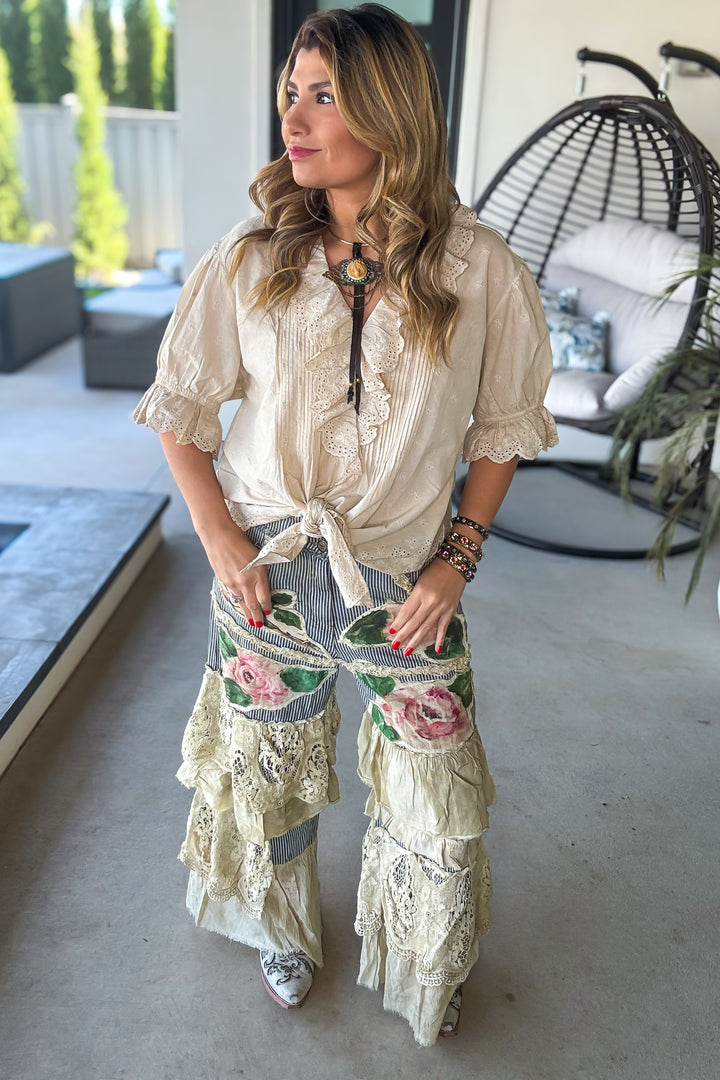 PRE ORDER: Painted Rose Patchwork Boho Pants