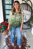 Enchanted Wings Silk Top - Green