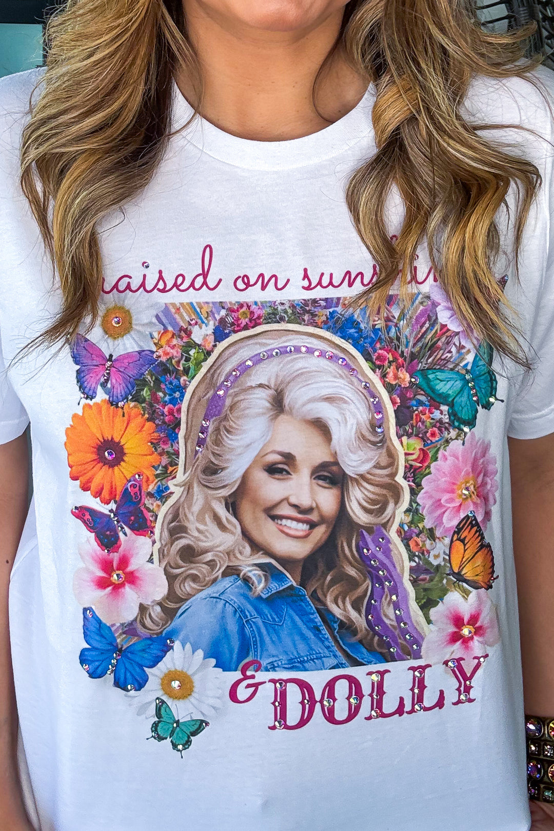 Raised On Sunshine Dolly Shirt - White - 100% Cotton - SALE