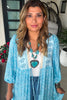 Willow Whips Kimono - Cyan Blue