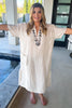 Impressively Attractive Oversized Dress - Made In Italy - 100% Linen