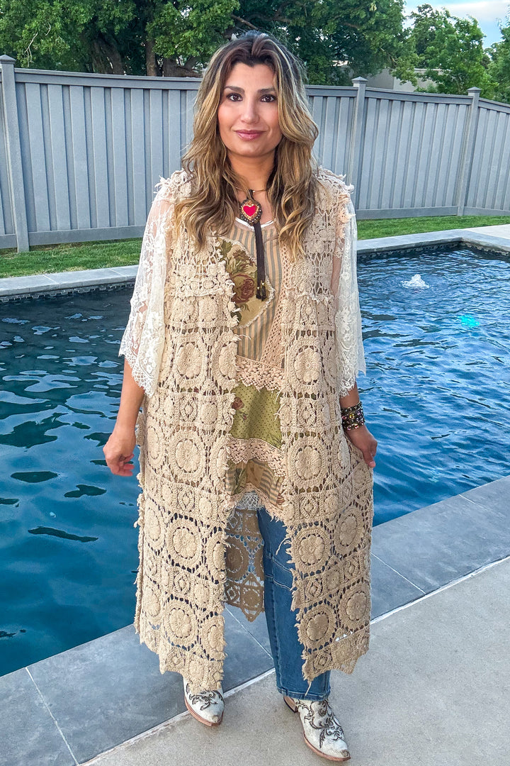PRE ORDER:Soulful Feeling Vest Duster - 100% COTTON - MADE IN USA