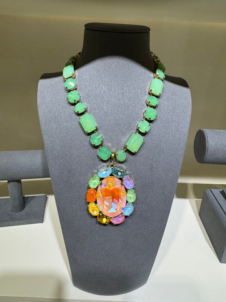 WAFA Concho Necklace - Mint