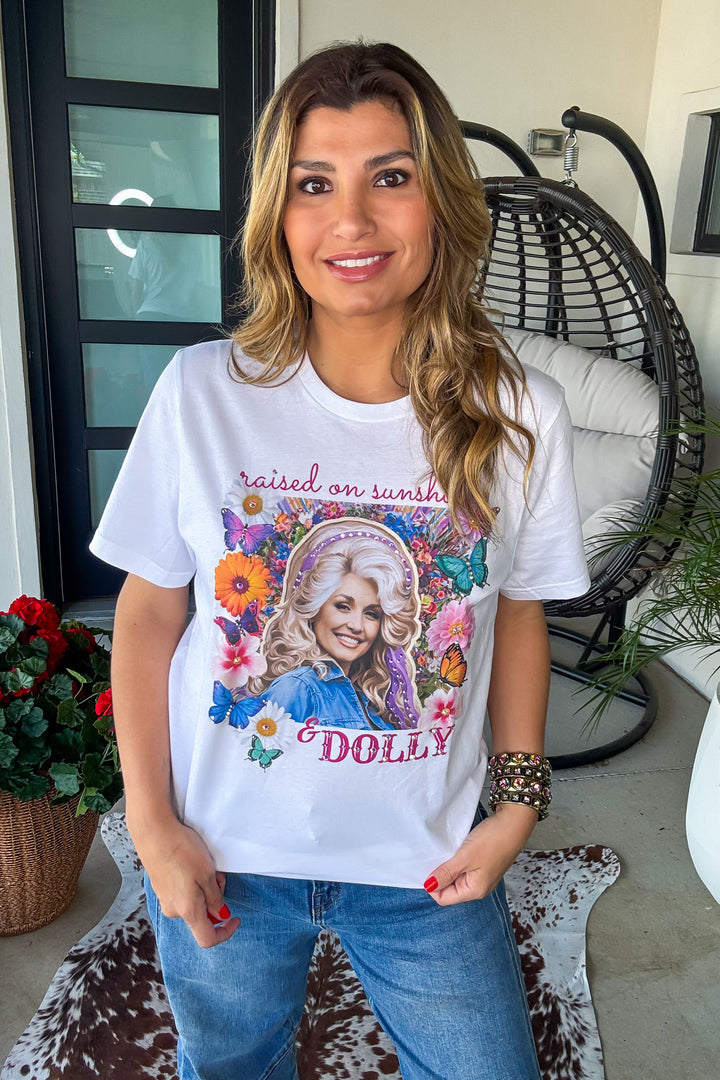 Raised On Sunshine Dolly Shirt - White - 100% Cotton - SALE