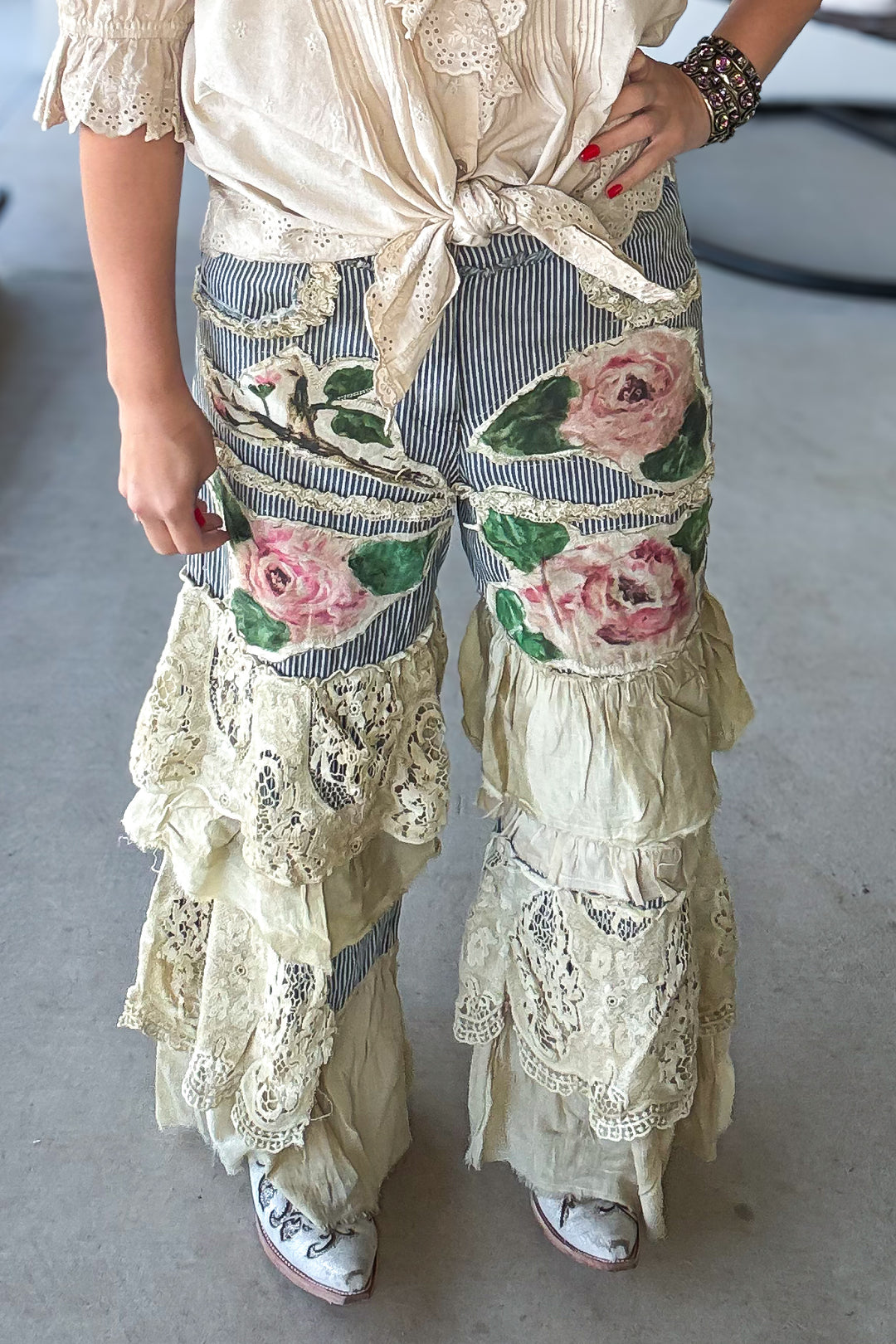PRE ORDER: Painted Rose Patchwork Boho Pants