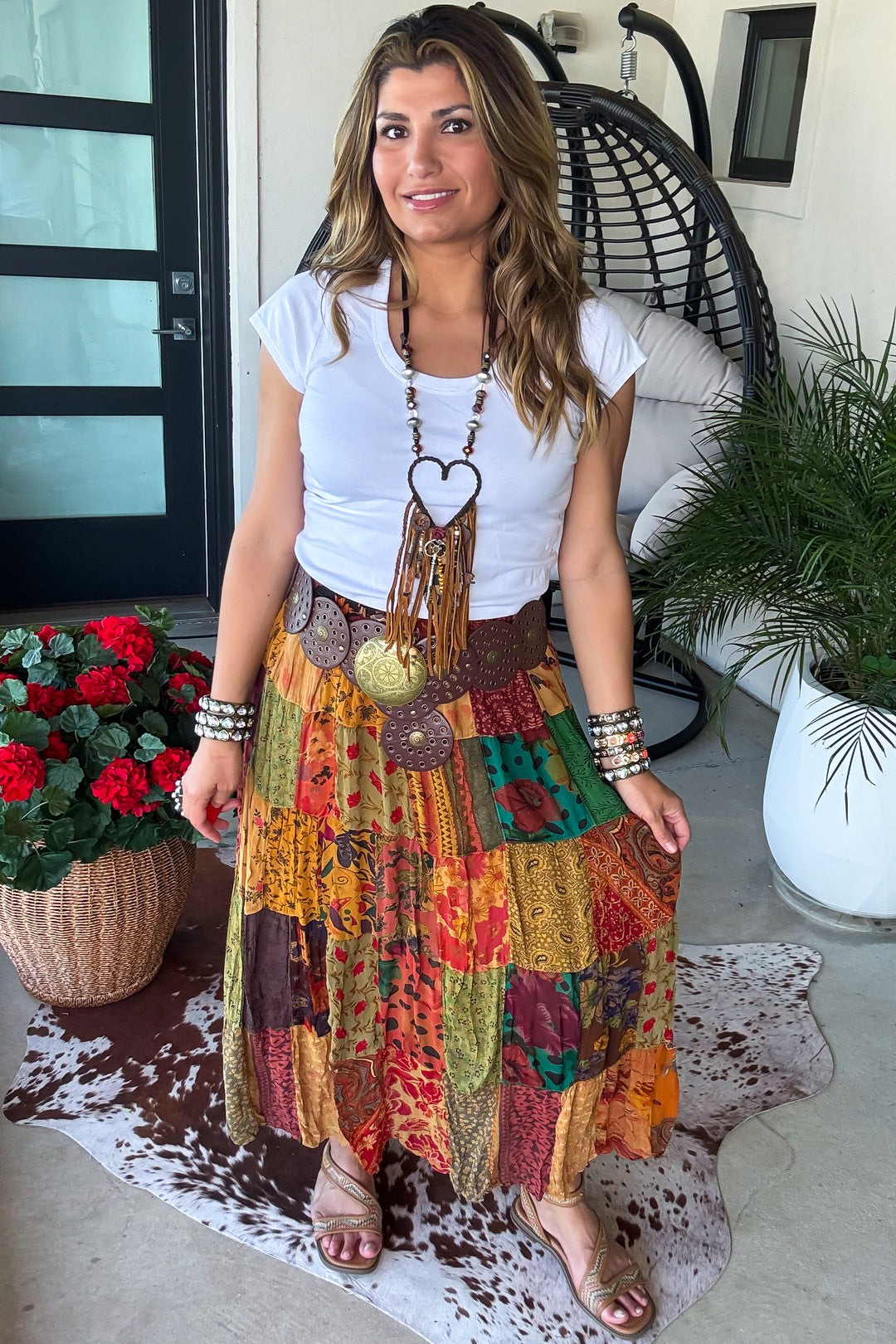 Dreaming Of Tomorrow Elastic Waist Maxi Skirt - Camel