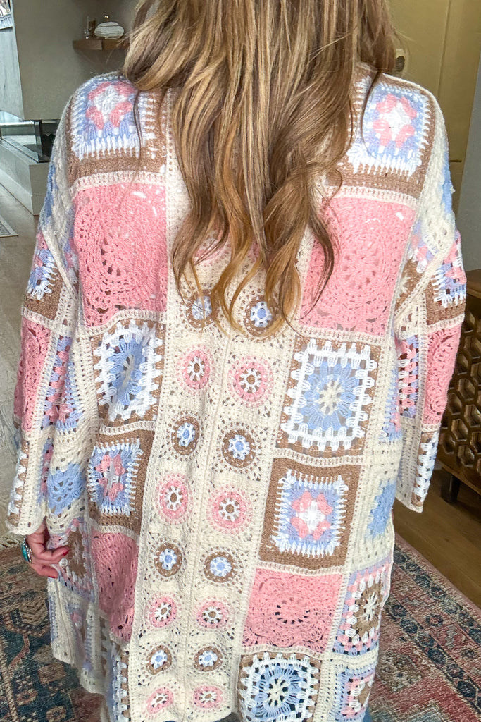 PRE ORDER: Boho Patchwork Crochet Cardigan