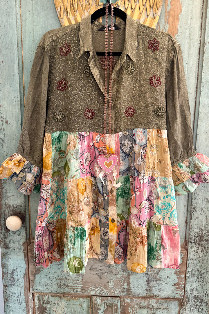 Getaway Garden Blouse - Gravel