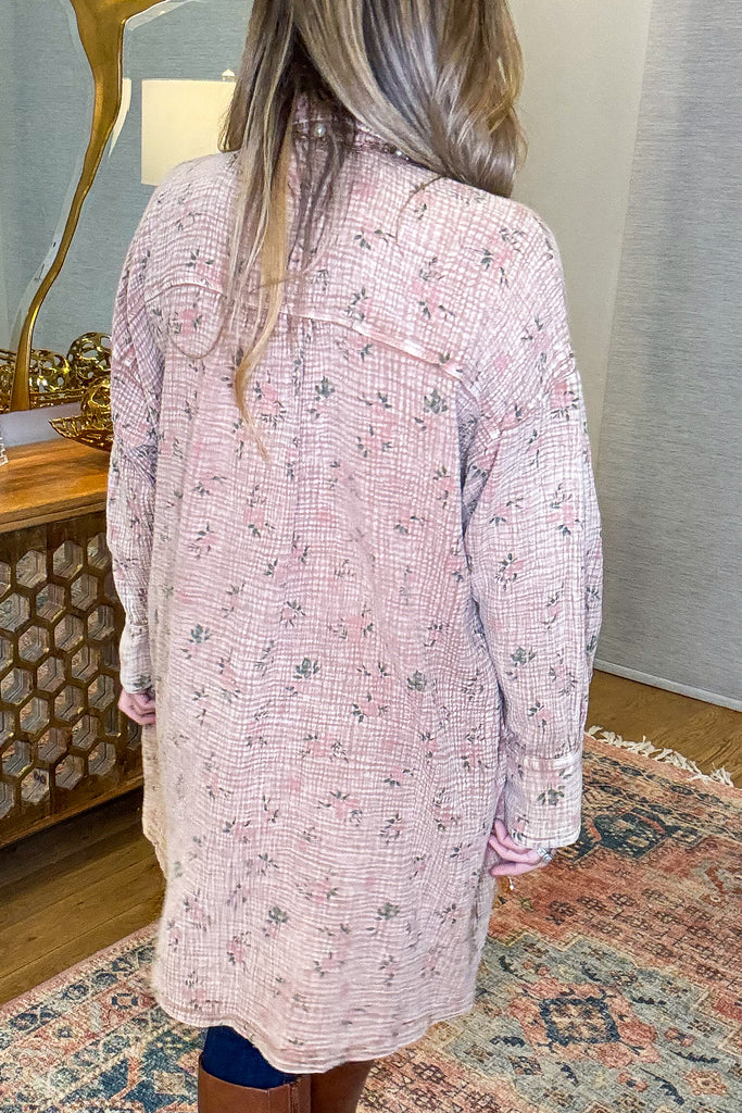 Atlantis Garden Oversized Dress - 100% Cotton - Mocha