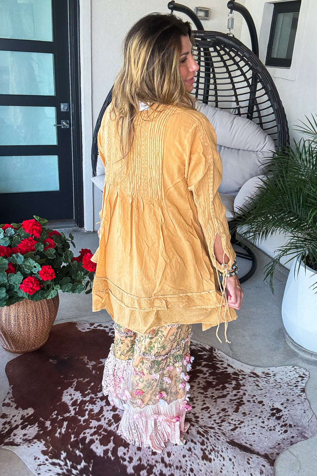 Well With My Soul Jacket - 100% Cotton - Mustard