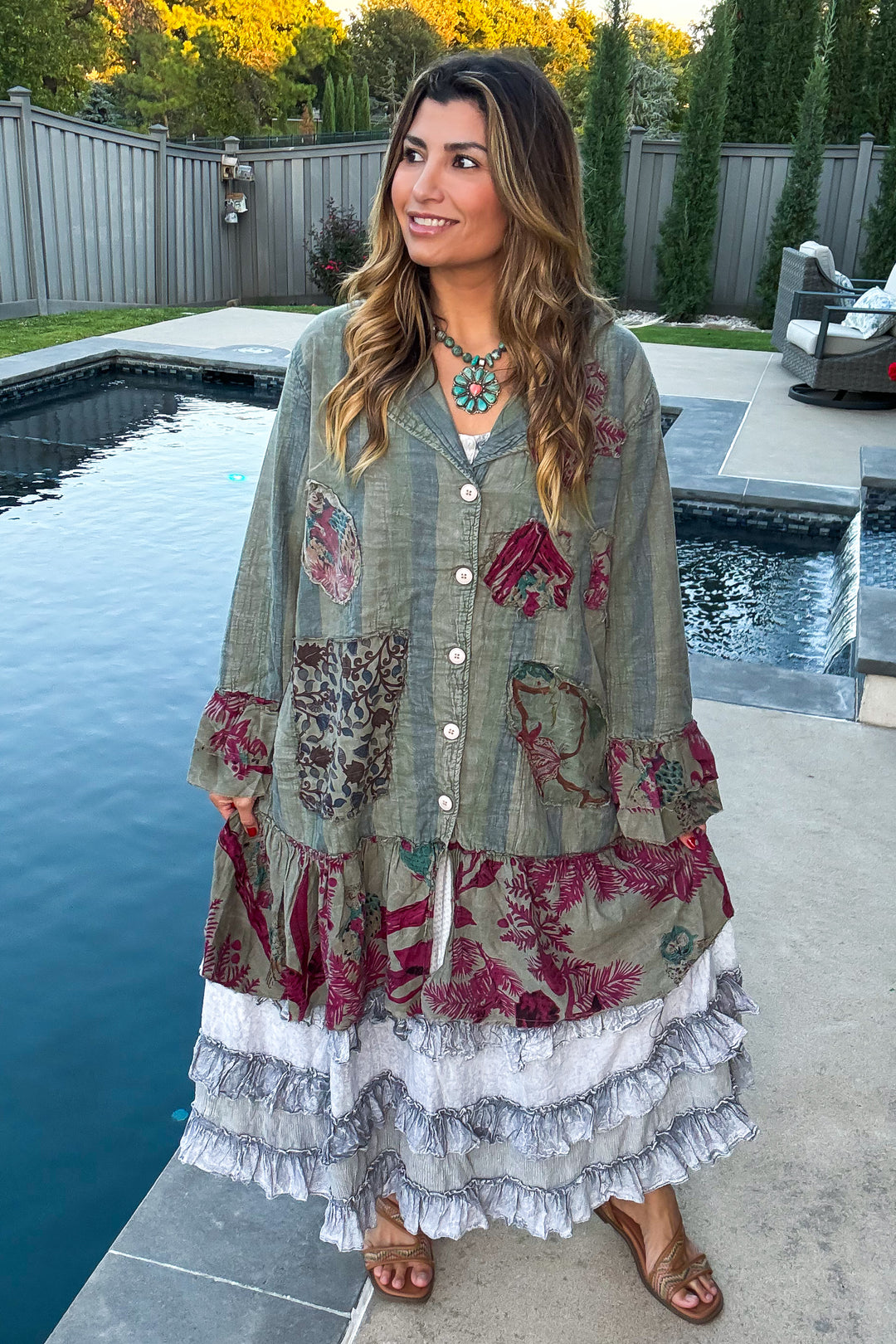 Pale Rosewood Duster - 100% Cotton