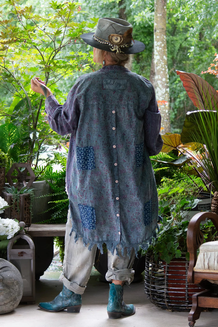 Moon Shade Tuxedo Jacket - 100% Cotton - Plum