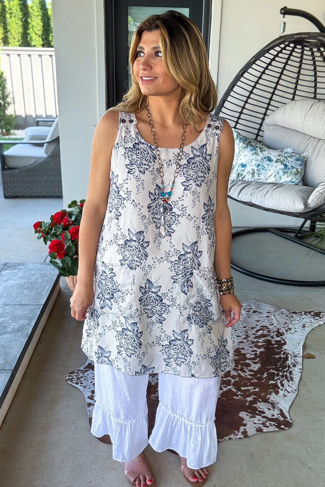 Take A Tour Dress/Tunic - Beige