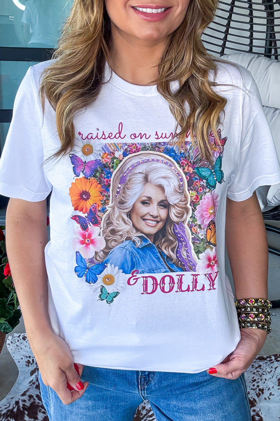 Raised On Sunshine Dolly Shirt - White - 100% Cotton - SALE