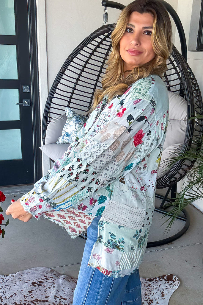 Patchwork Love Oversized Top - 100% Cotton