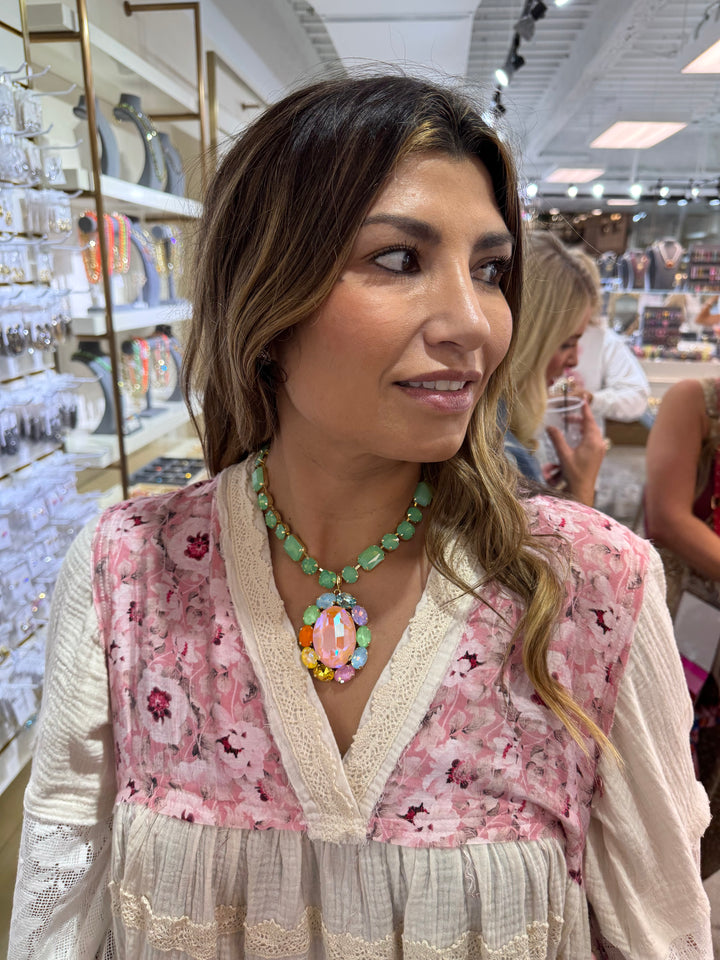 WAFA Concho Necklace - Mint