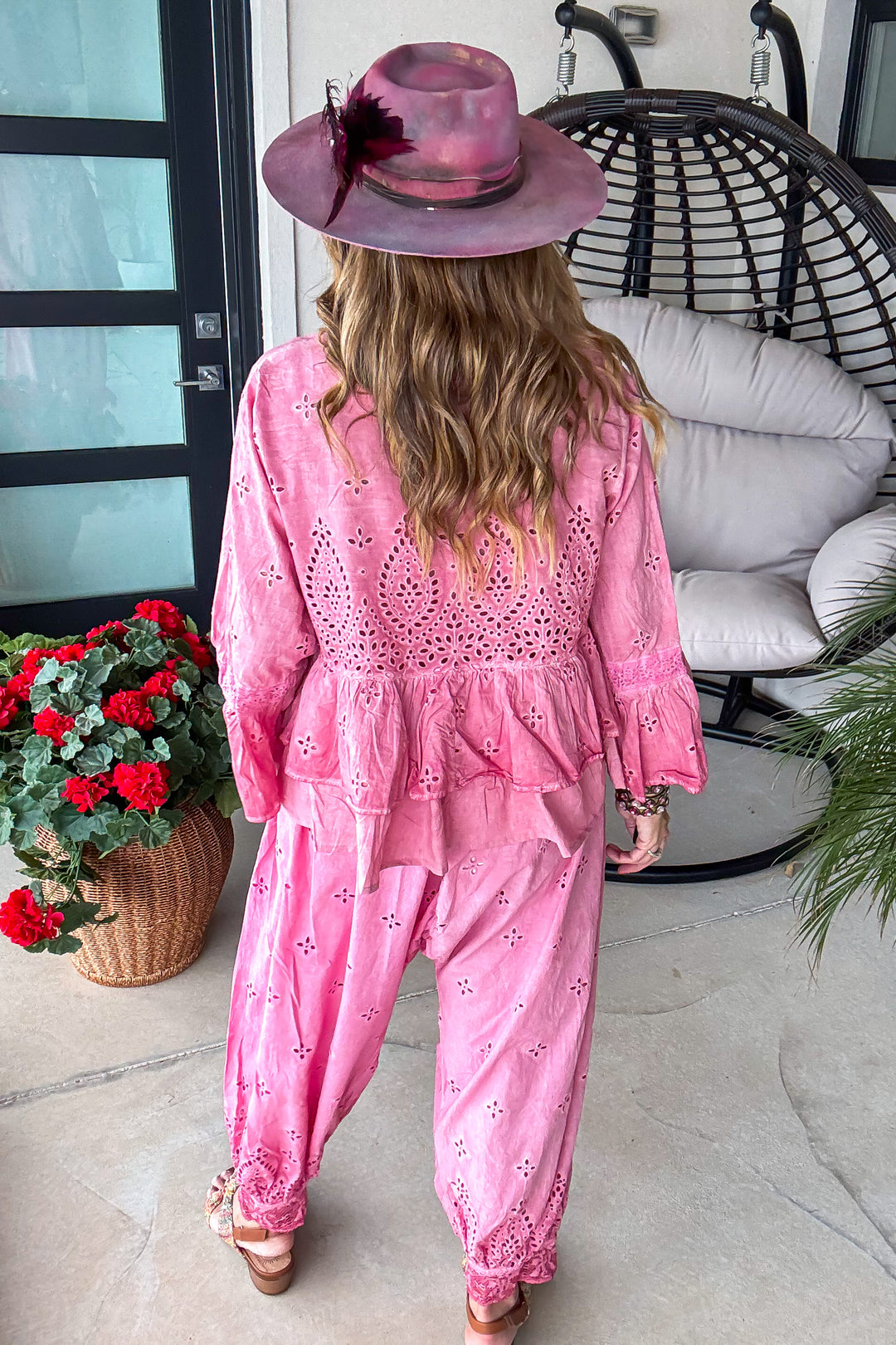 Heirloom Eyelet Top - Petal Pink - House of Jaded Gypsy Exclusive