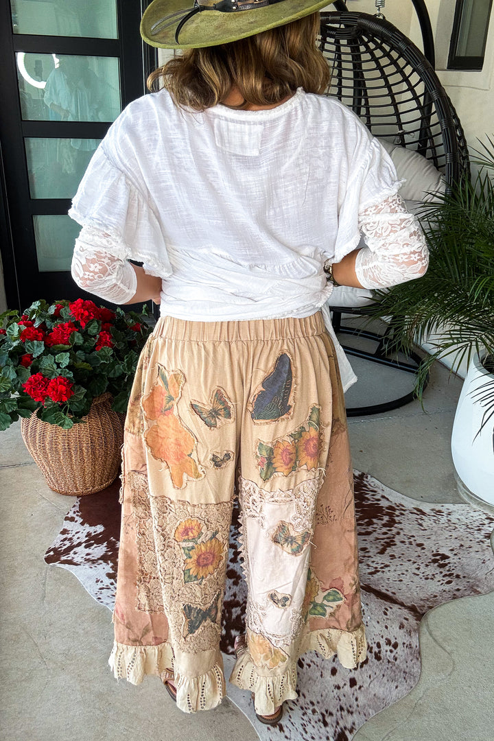 Floral Meadows Exclusive Cotton Crochet Pants - 100% Cotton