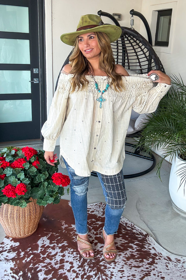 Blue Ridge Vintage Tunic - 100% Cotton - Natural