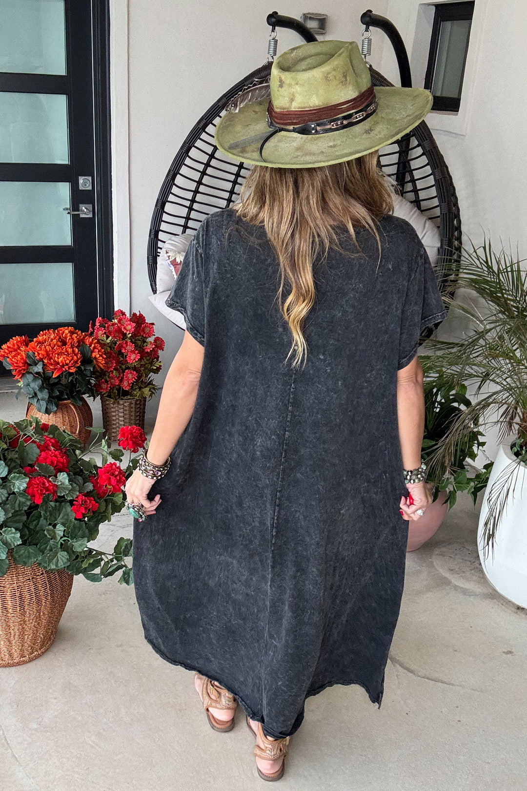 Chief Maxi Cotton Oversized Jersey Dress - 100% Cotton -Black