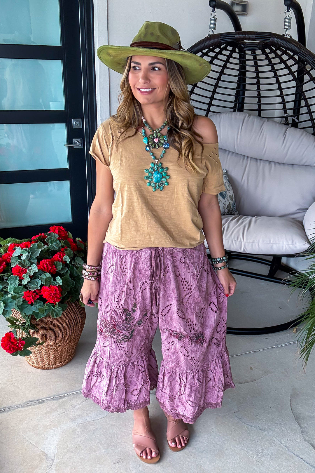 Mocha Ripped Tattered Tee - 100% Cotton