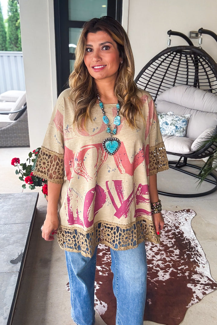 Free Spirit Love Cotton Oversized Tunic/Top – 100% Cotton - Made in USA