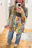 PRE ORDER: Getaway Garden Blouse - Gravel
