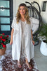Sparked Affection Sequin Duster - 100% Linen - Taupe - Made in Italy