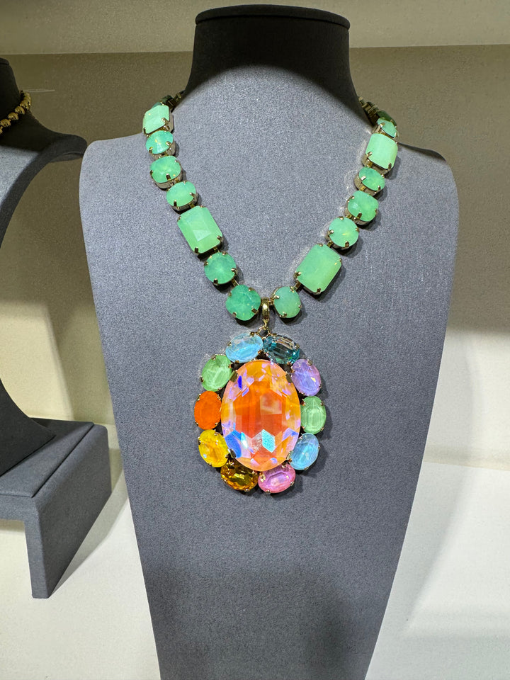 WAFA Concho Necklace - Mint