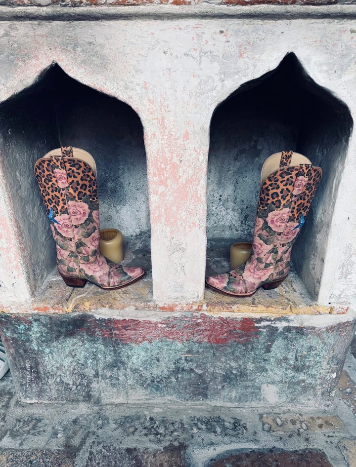 PRE ORDER: Roses &amp; Rebels Cowboy Boots - 43 Hands by Rare Bird - Delivery January